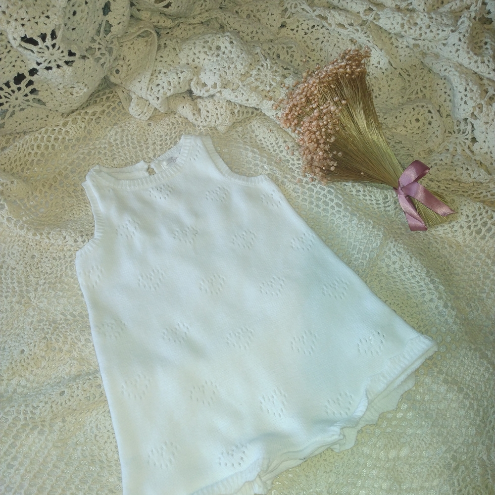 Charming White Sleeveless Kids Romper